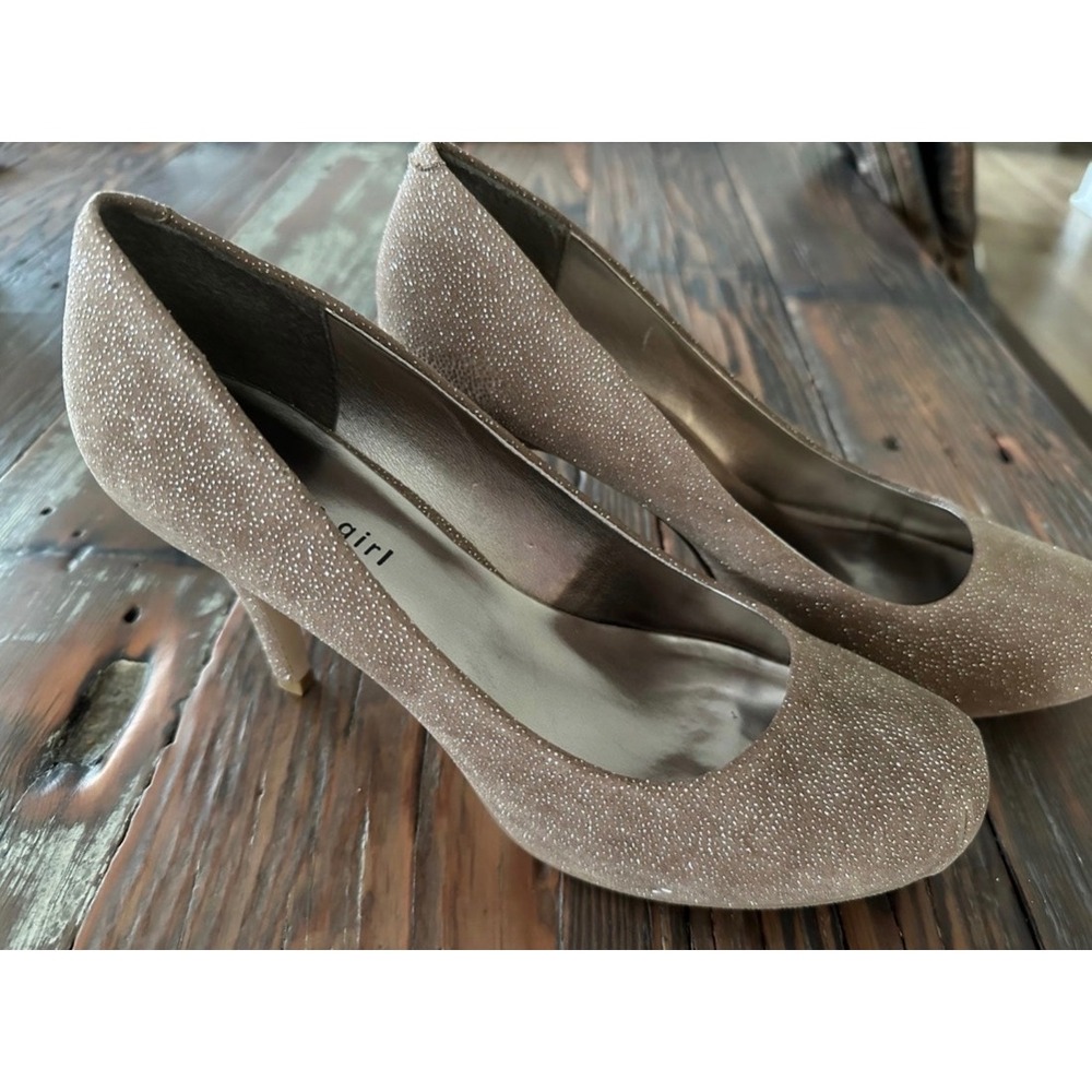 Madden Girl Womens champagne Glitter Pointed‎ Toe Heels Shoes Size 9